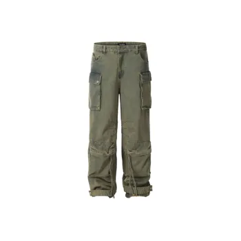 Loose Washed Yellow Mud Dye All match Pants
