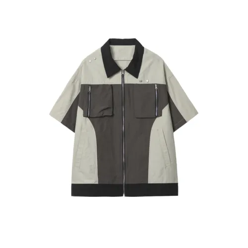 Stitching Retro High Street Shirt