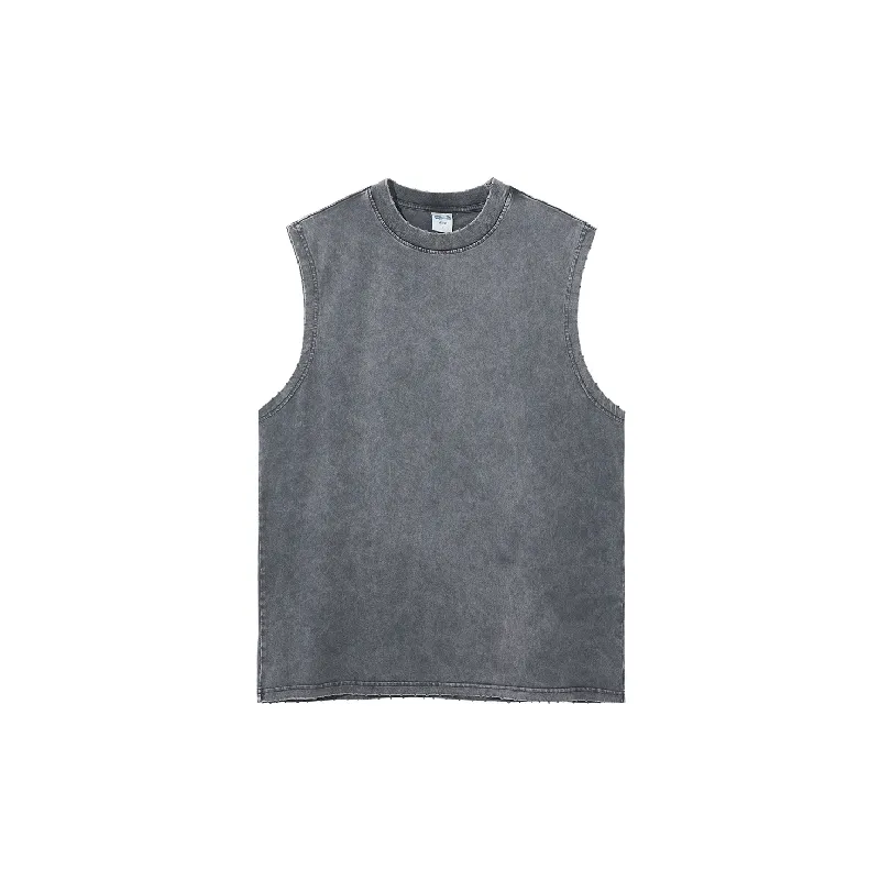Retro Plain Cotton Vest-11