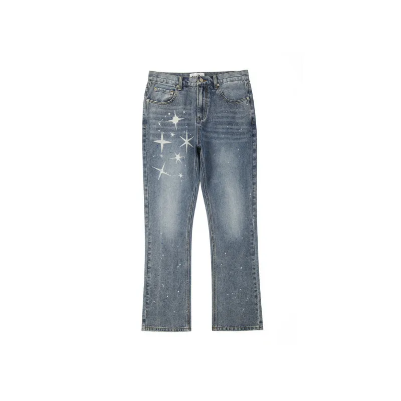 Casual Washed Ink Jeans-0