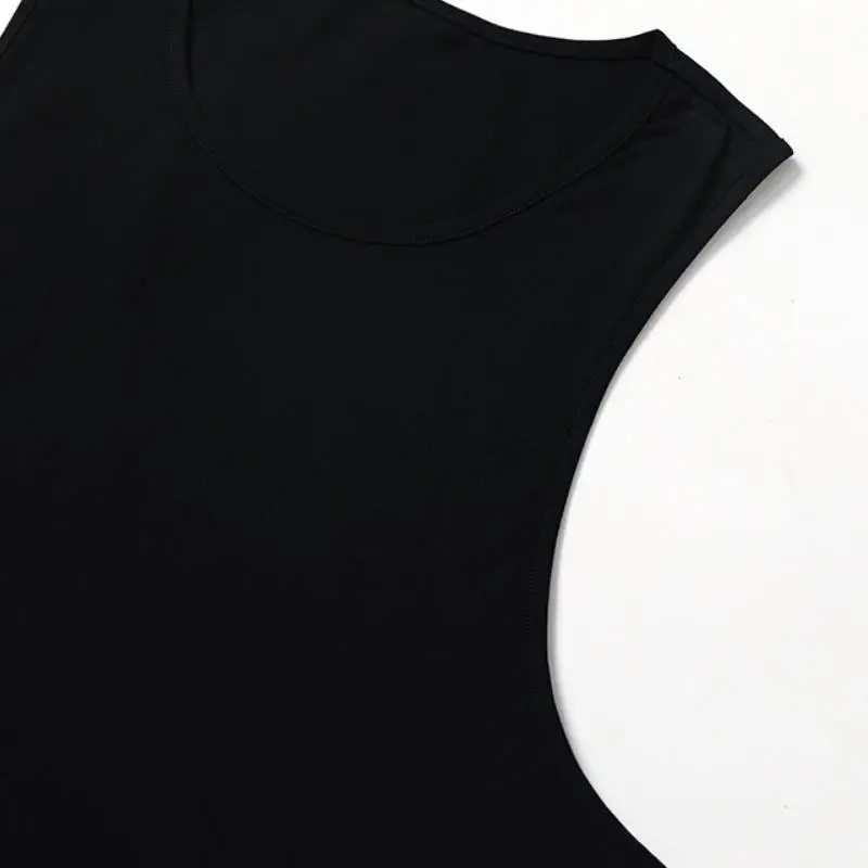 Sporty Plain Cotton Vest-4
