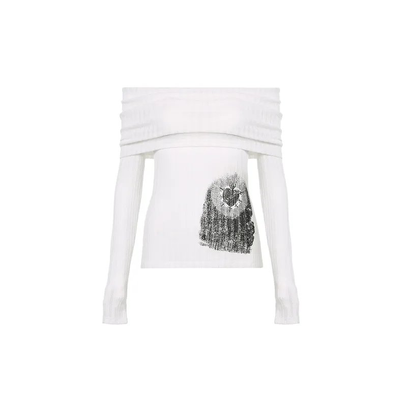 Casual Retro Knitted Fabric T Shirt-0