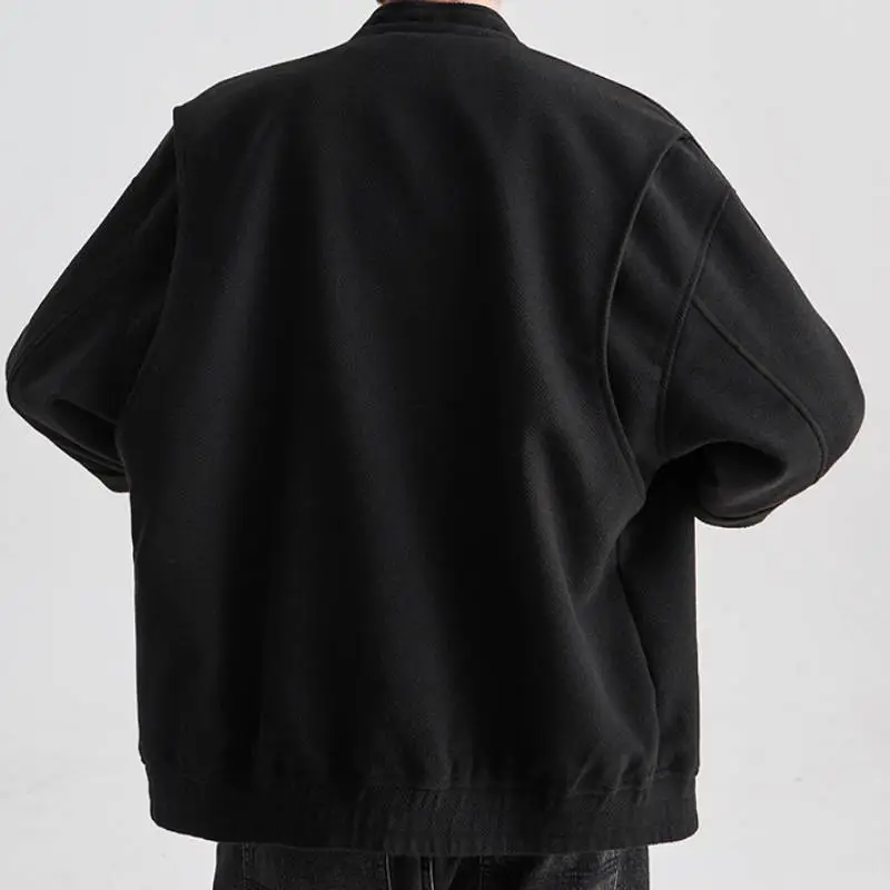 Casual Funky Loose Blended Synthetic Fabrics Jacket-2