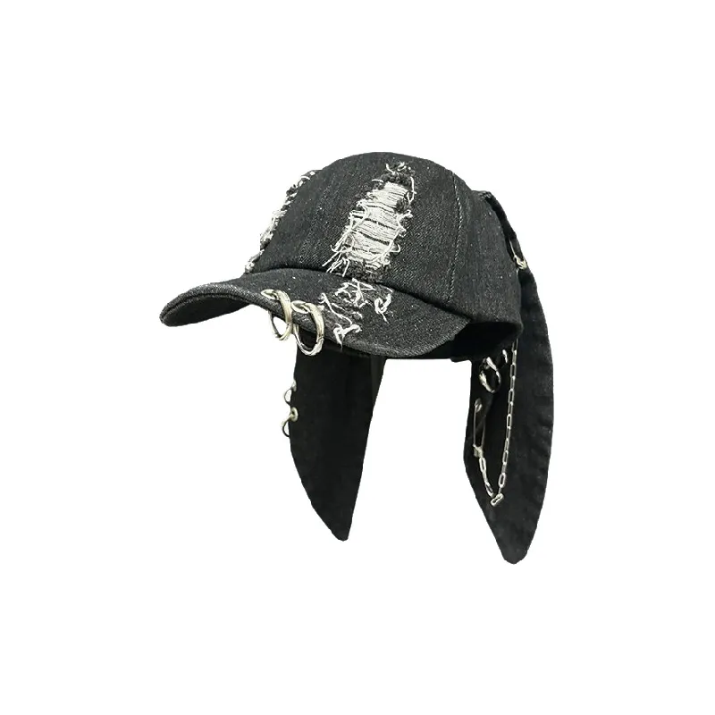 Punk Ripped Peaked Cap