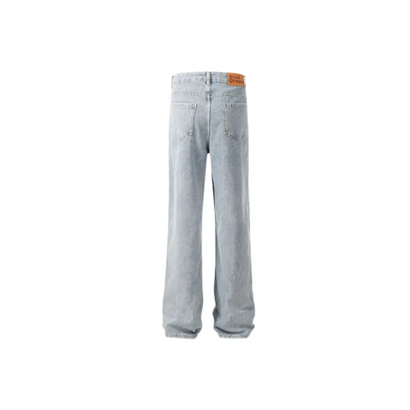Trendy Sequined Retro Washed Jeans-5