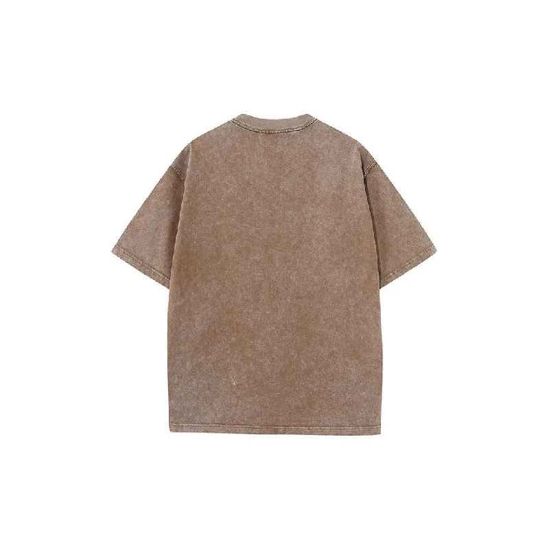 Fashionable Washed 100% Cotton T Shirt-3