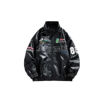 Loose Fashion Artificial Leather Jacket