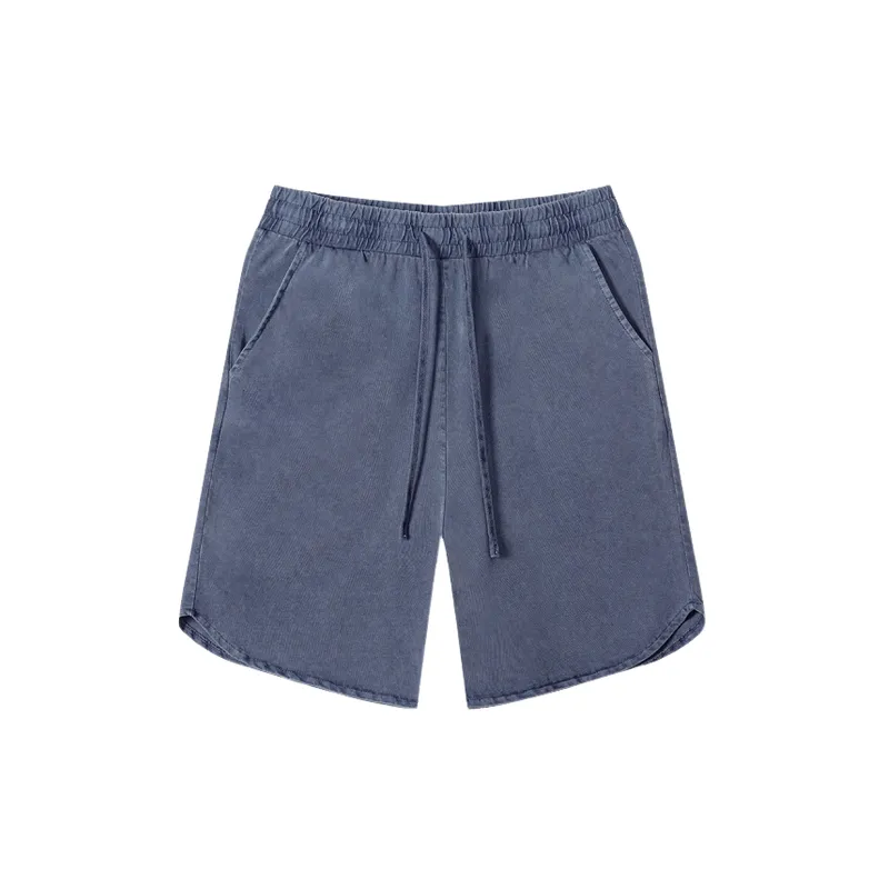 Simple Distress Cotton Casual Shorts-10