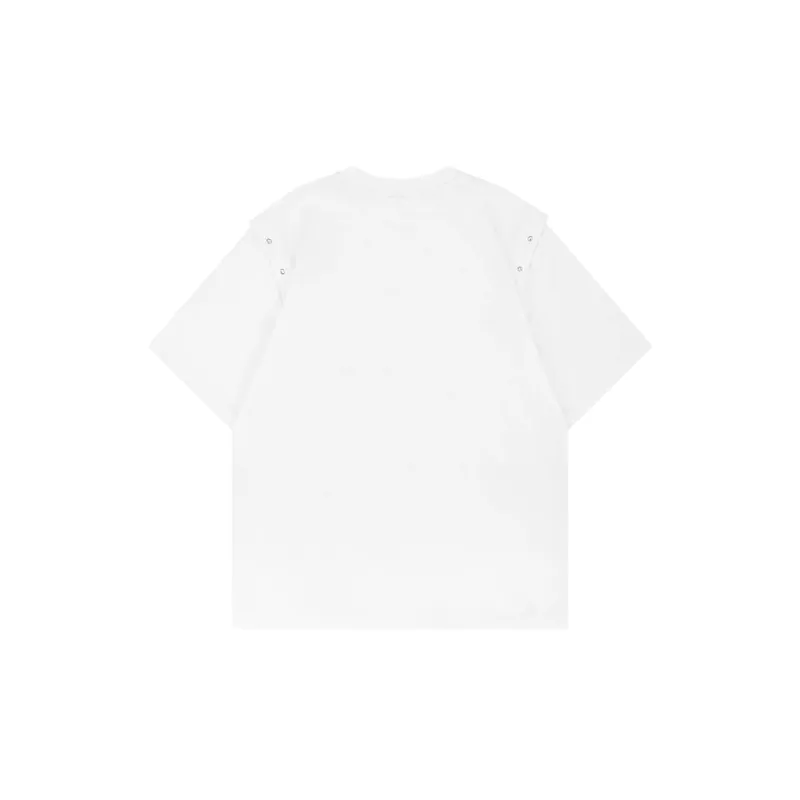 Retro Studded Cotton Blended Fabric T Shirt-5