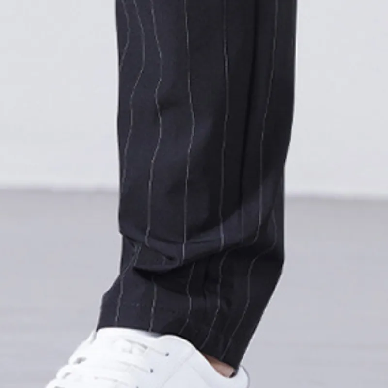 Casual Business Blended Synthetic Fabrics Suit Trousers-5