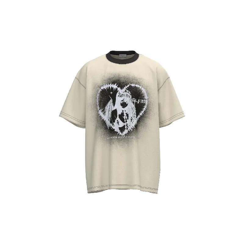 Fashionable Loose 100% Cotton T Shirt-4