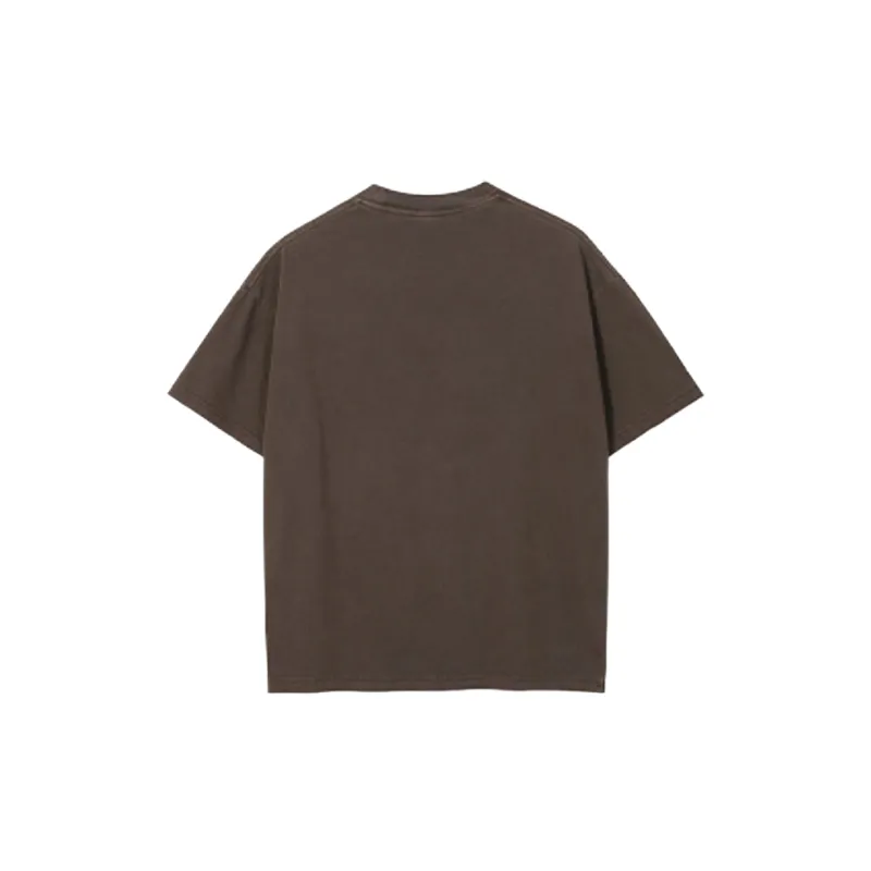 Washed Distress Cotton T Shirt-9
