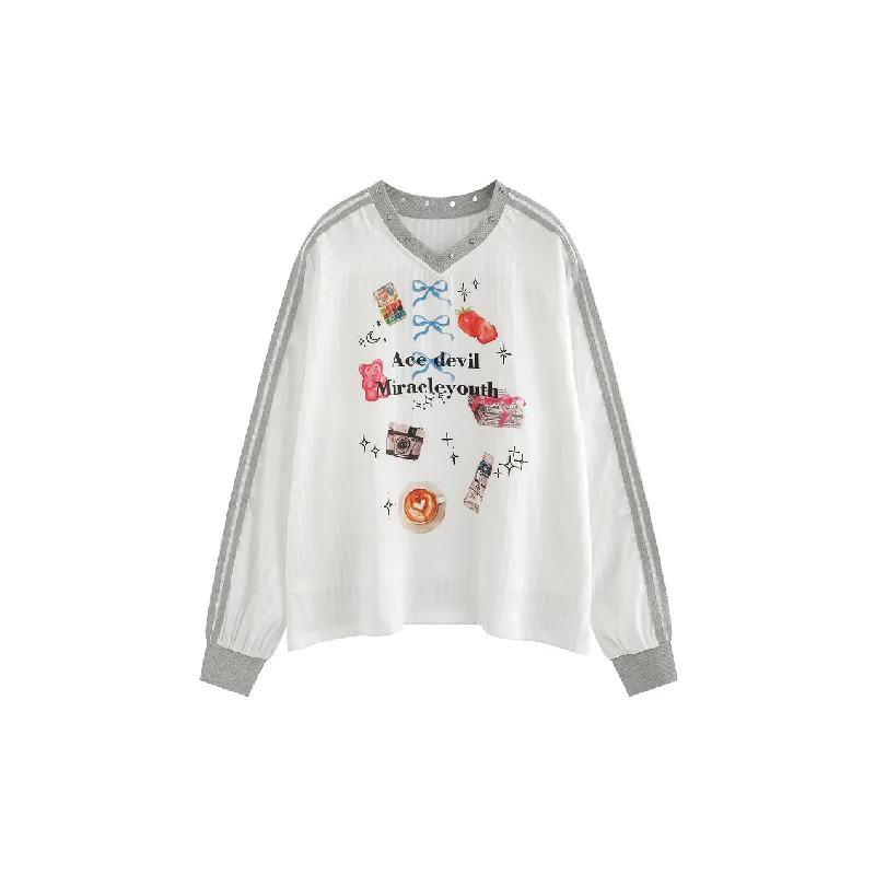 Sporty Long Sleeve T Shirt Women-6