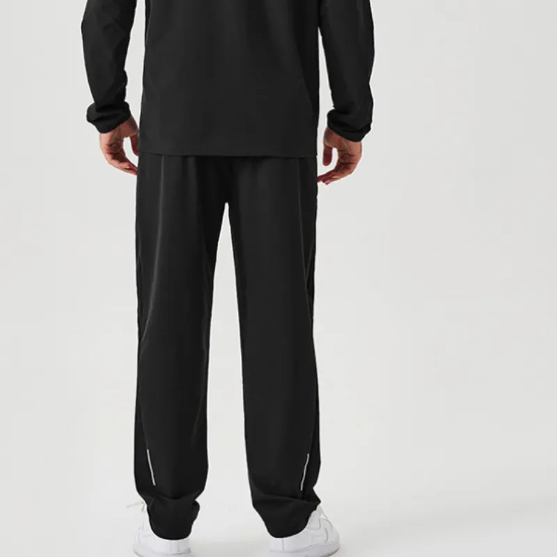 Loose Basics Nylon Sports Pants-3