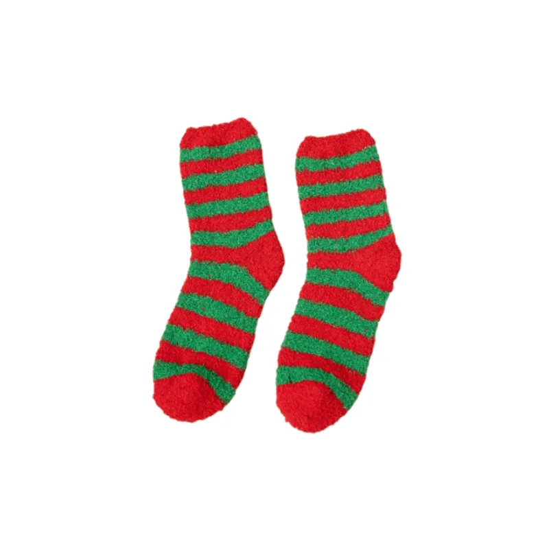 Simple Warm Microfiber Mid Calf Sock-9