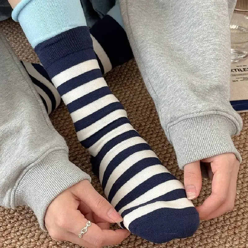 Basics Simple Polyester Mid Calf Sock-3