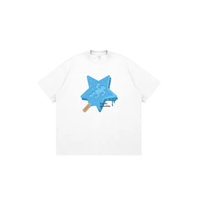 Tide Star Stick Printing Half Sleeve T shirt-10