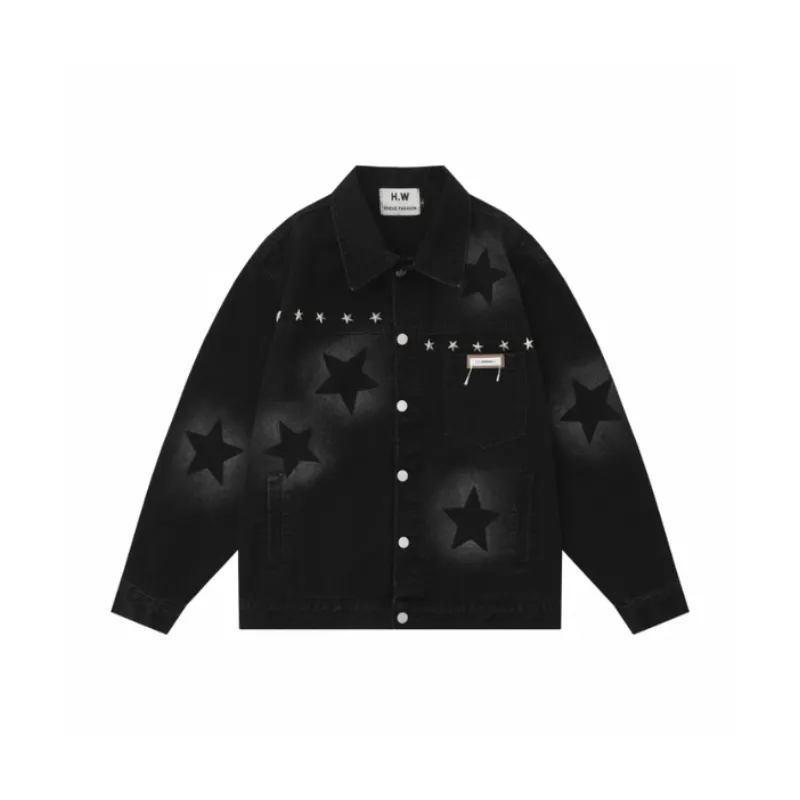 Retro Tie Dye Fashionable Loose Casual Jacket
