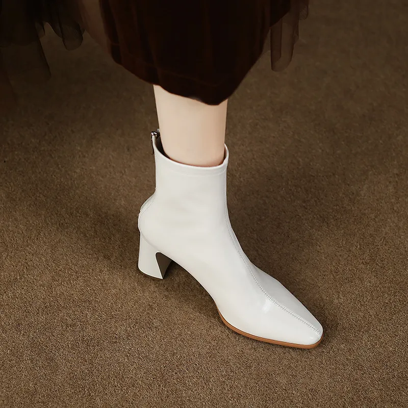 Retro Zipper Ankle Boots-5