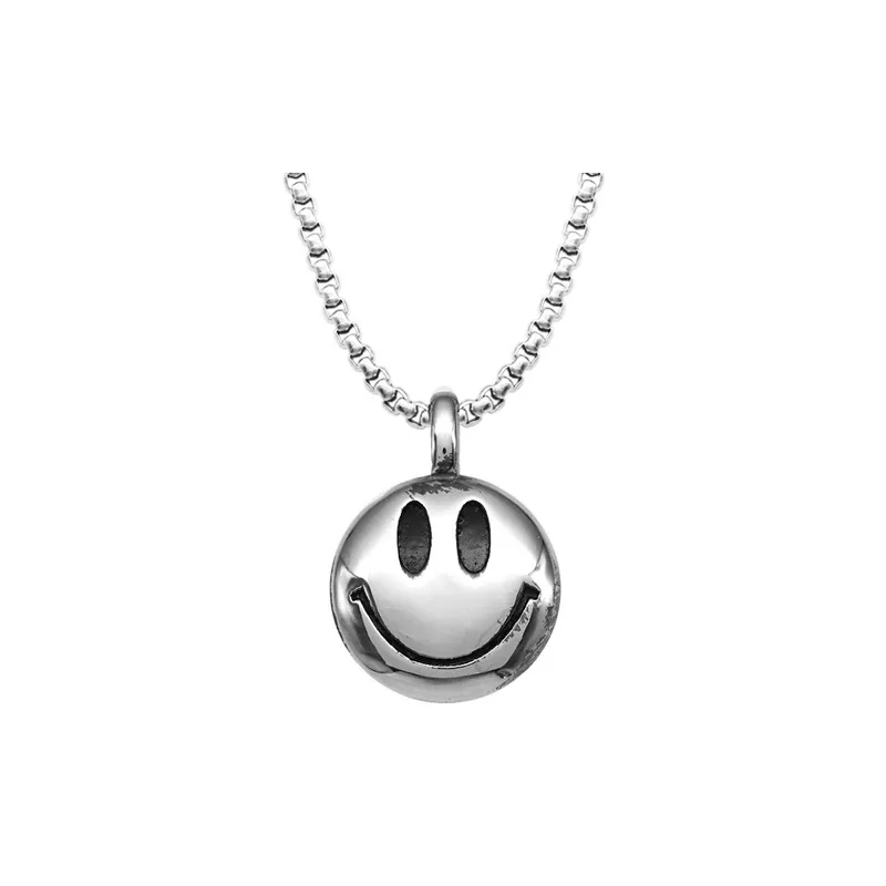Hip Hop Smiley Face Necklace-0