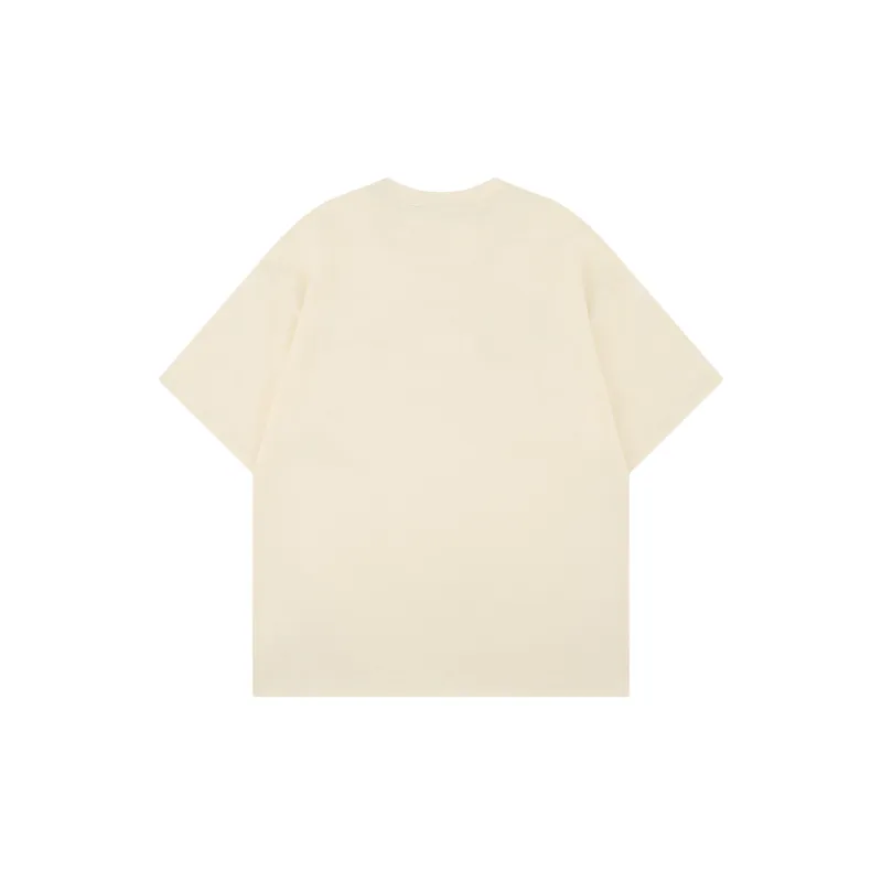 Casual Embroidered 100% Cotton T Shirt Unisex-1