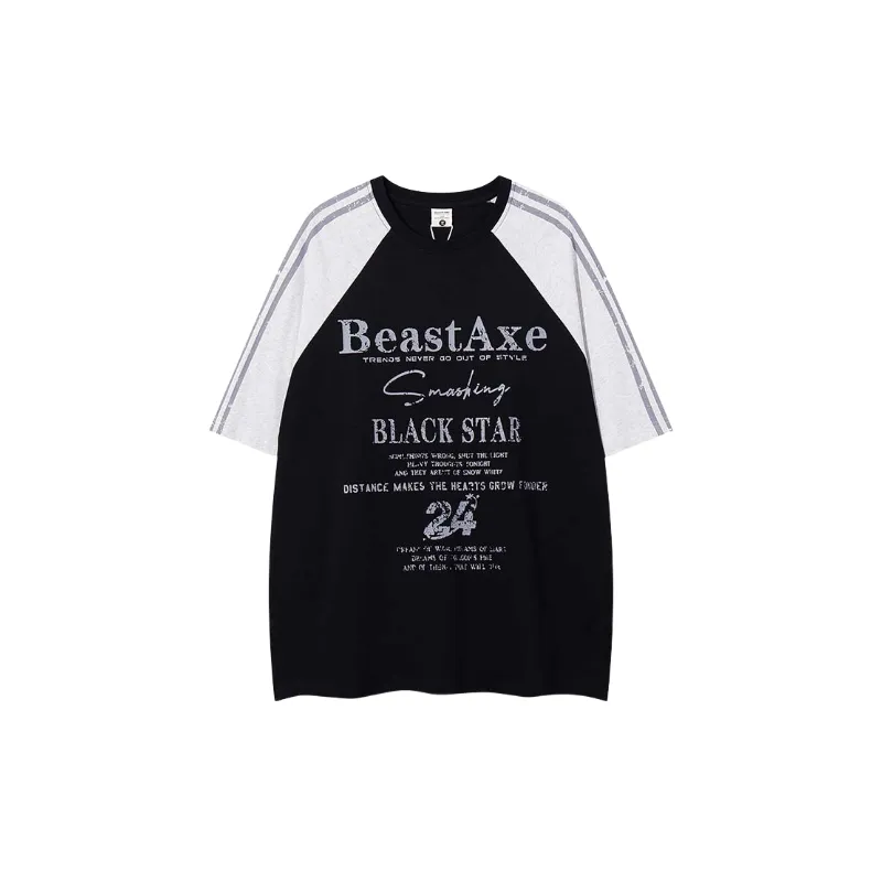 Retro Loose Cotton Blended Fabric T Shirt-0
