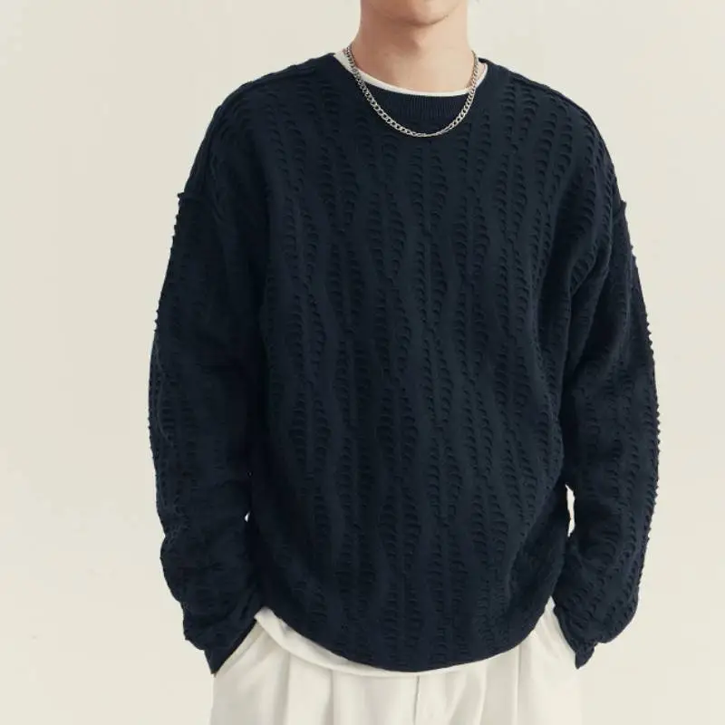 Fashionable Loose Cotton Sweater-2
