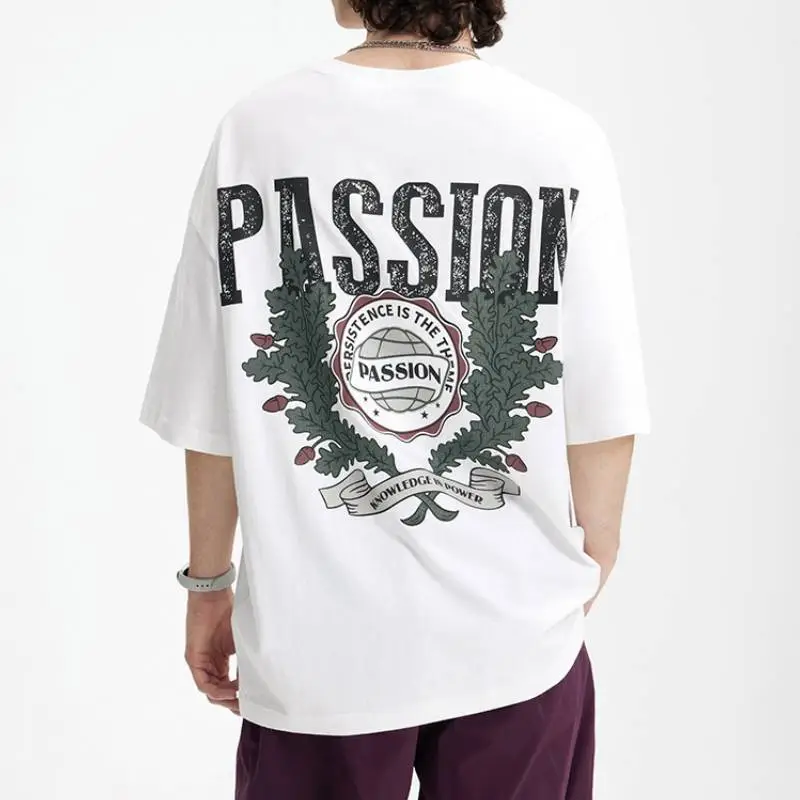 Fashion Loose 100% Cotton T Shirt-3