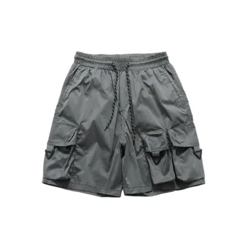 Casual Loose Blended Synthetic Fabrics Cargo Shorts