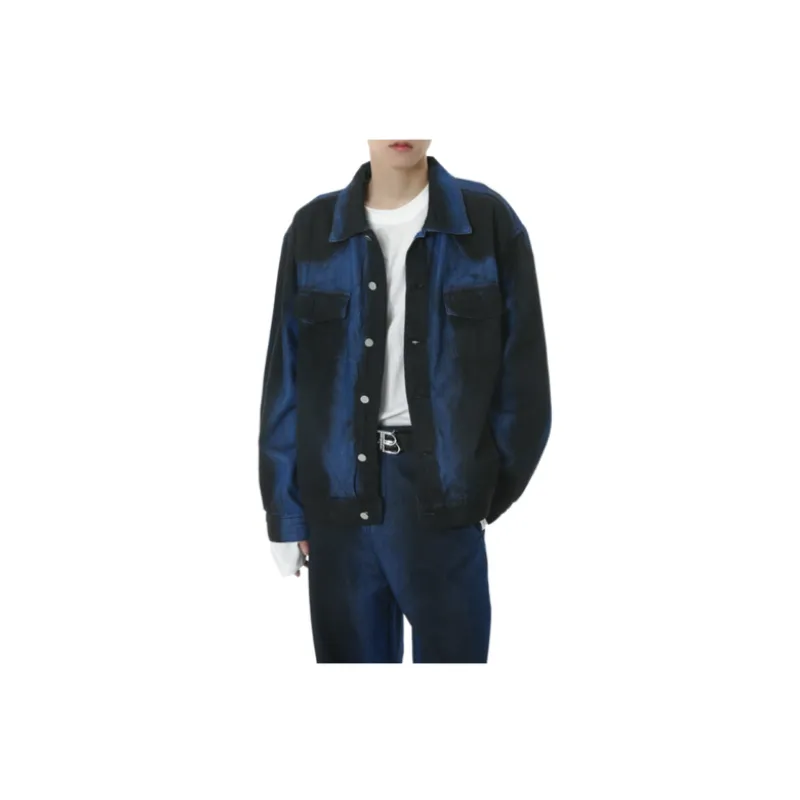 Loose Retro Blue Denim Jacket and Trouser-1