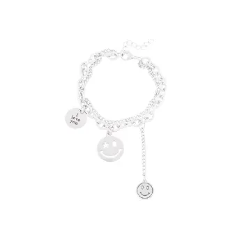 Double Layer Smiley Face Bracelet