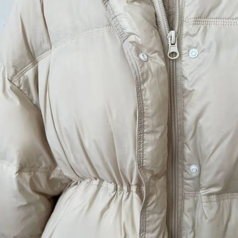 Simple Funky White Duck Down Jacket-3