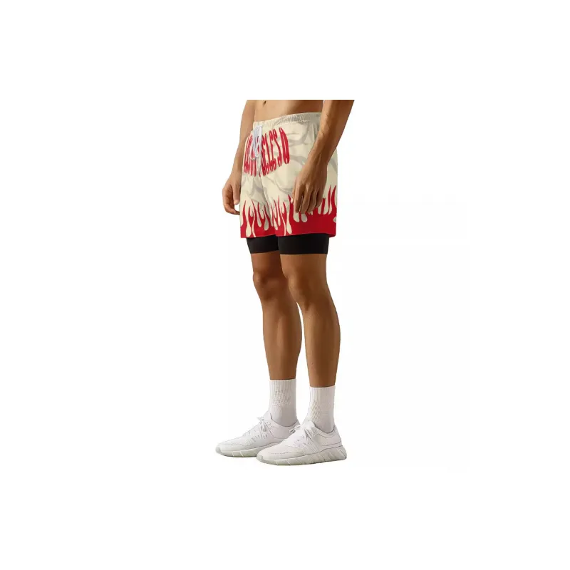 Casual Quick Drying Fake Two Piece Pants-1