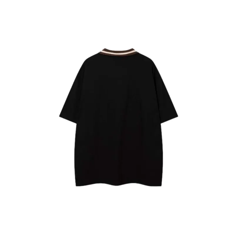 Trendy Graffiti Loose Casual Polo Shirt-1
