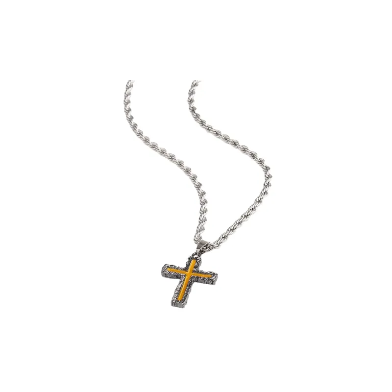 Hip Hop Cross Titanium Steel Necklace