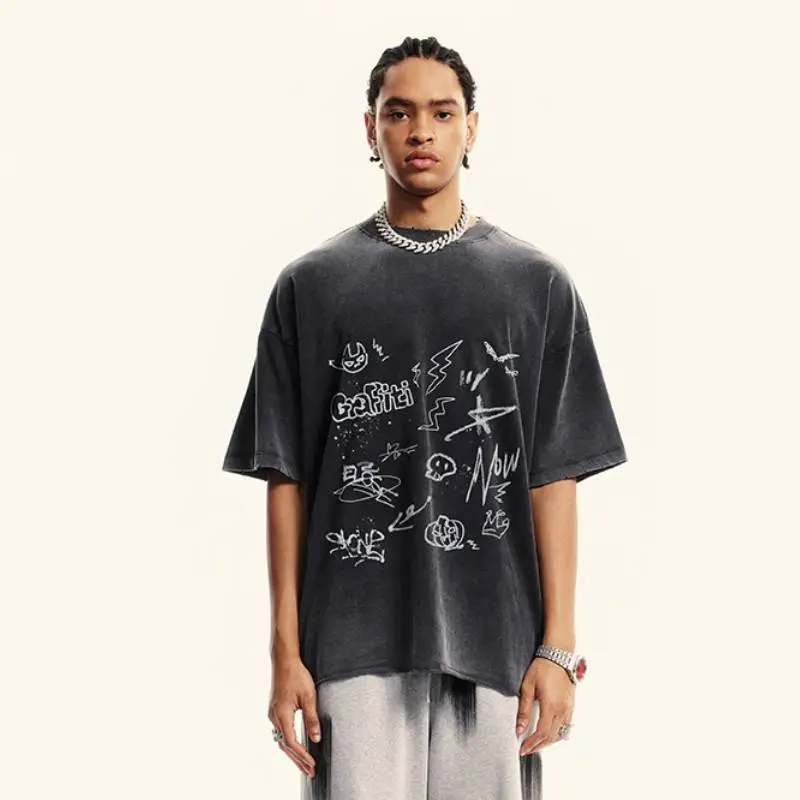 Retro Loose 100% Cotton T Shirt Unisex-8