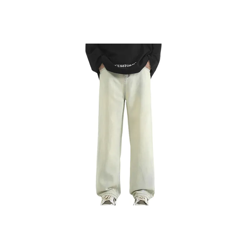 Basics Fashionable Denim Casual Pants-0
