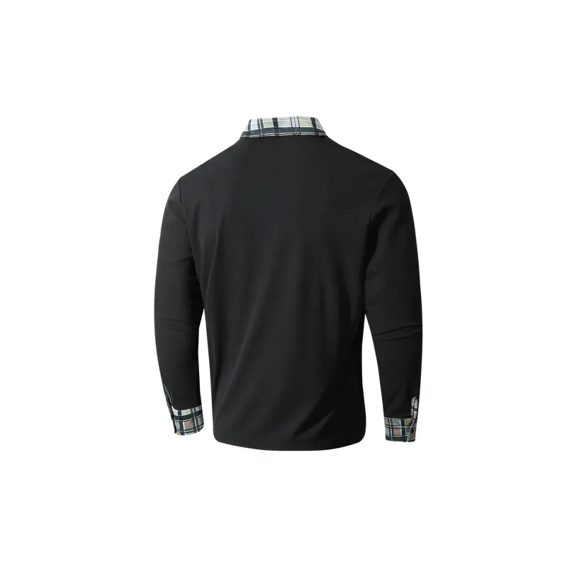 Fashion Breathable Blended Synthetic Fabrics Polo-5
