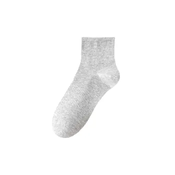 Casual Plain Cotton Mid Calf Sock