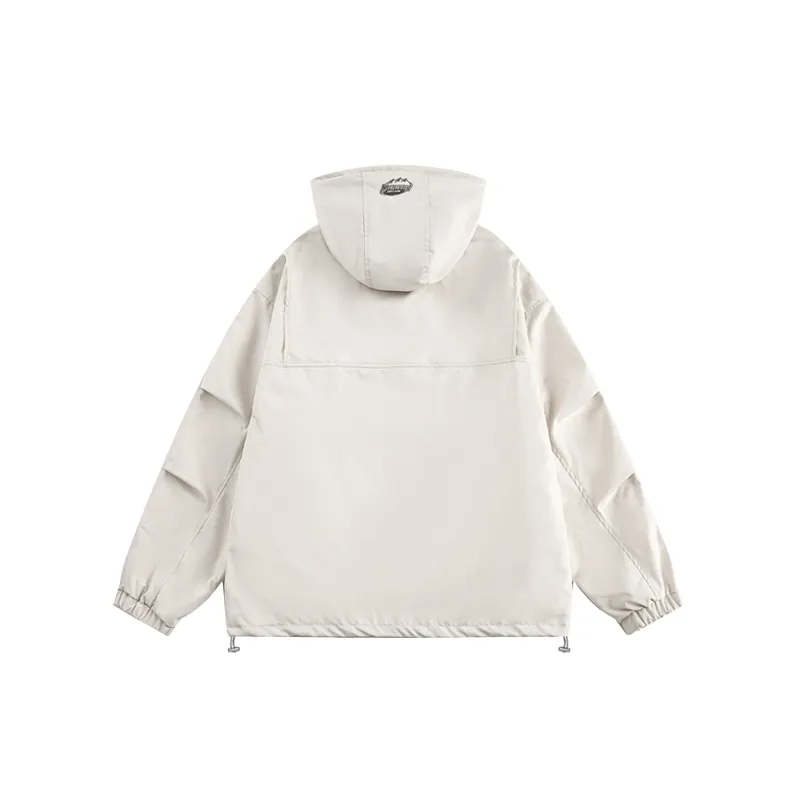 Sporty Loose Blended Synthetic Fabrics Outdoor Jacket-1