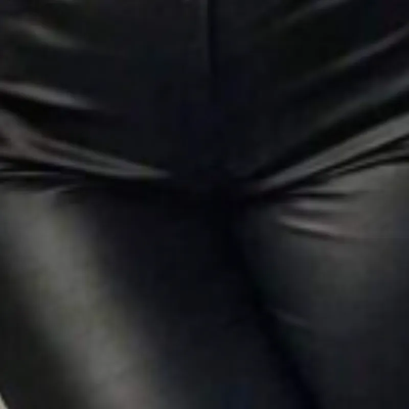 Fashionable Basics Polyester Leather Pants Women-2