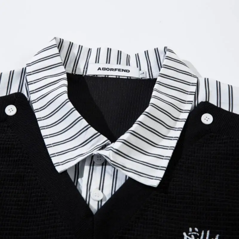 Retro Striped Polyester T Shirt Unisex-2