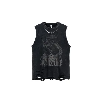 Retro Loose Cotton Blended Fabric Vest