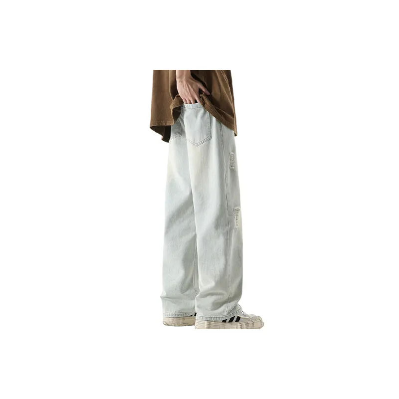 Loose Straight Leg Jeans-5