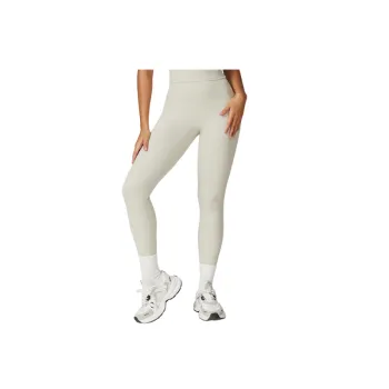 Sporty Plain Nylon Spandex Brushed Fabric Leggings Women