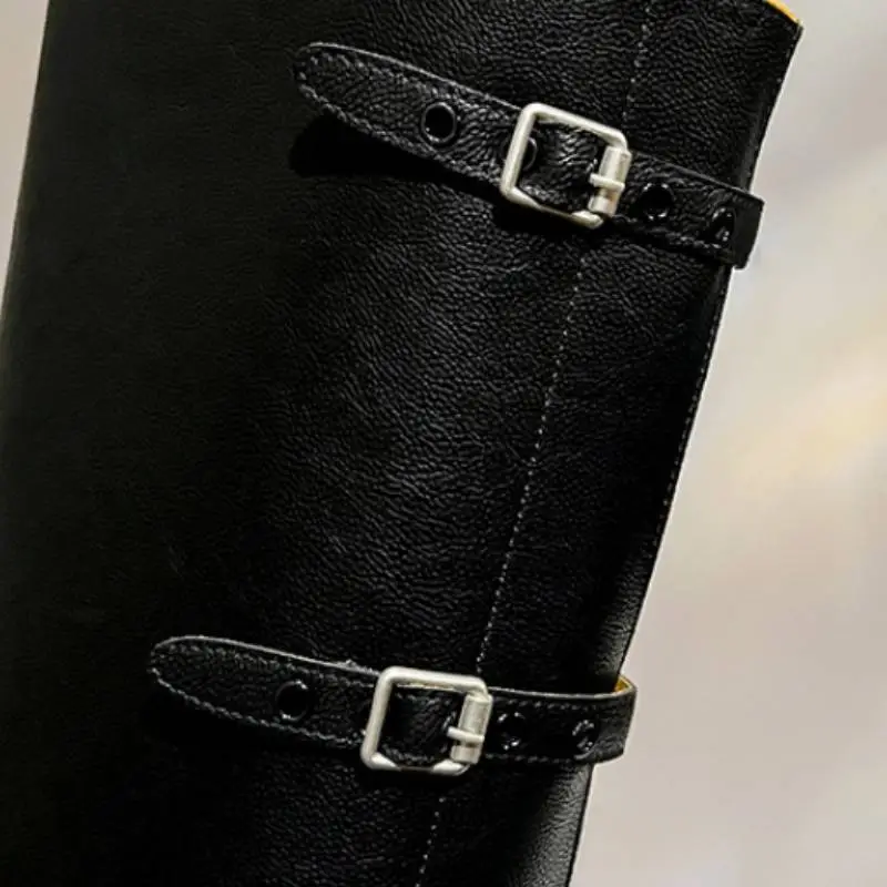 Basics Simple Knee High Boots-7