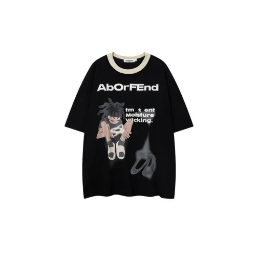 Loose Cotton Color Collision Round Neck Body Shirt