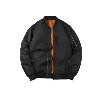 Thickened Stand Collar Flight Jacket