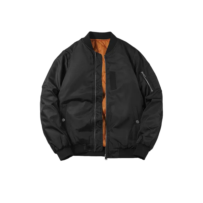 Thickened Stand Collar Flight Jacket-2