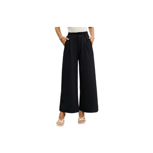 Plain Loose Polyester Casual Pants Women